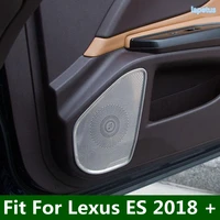 stainless steel accessories for lexus es 2018 2022 car styling audio speaker inner door loudspeaker trim sticker cover 4pcs