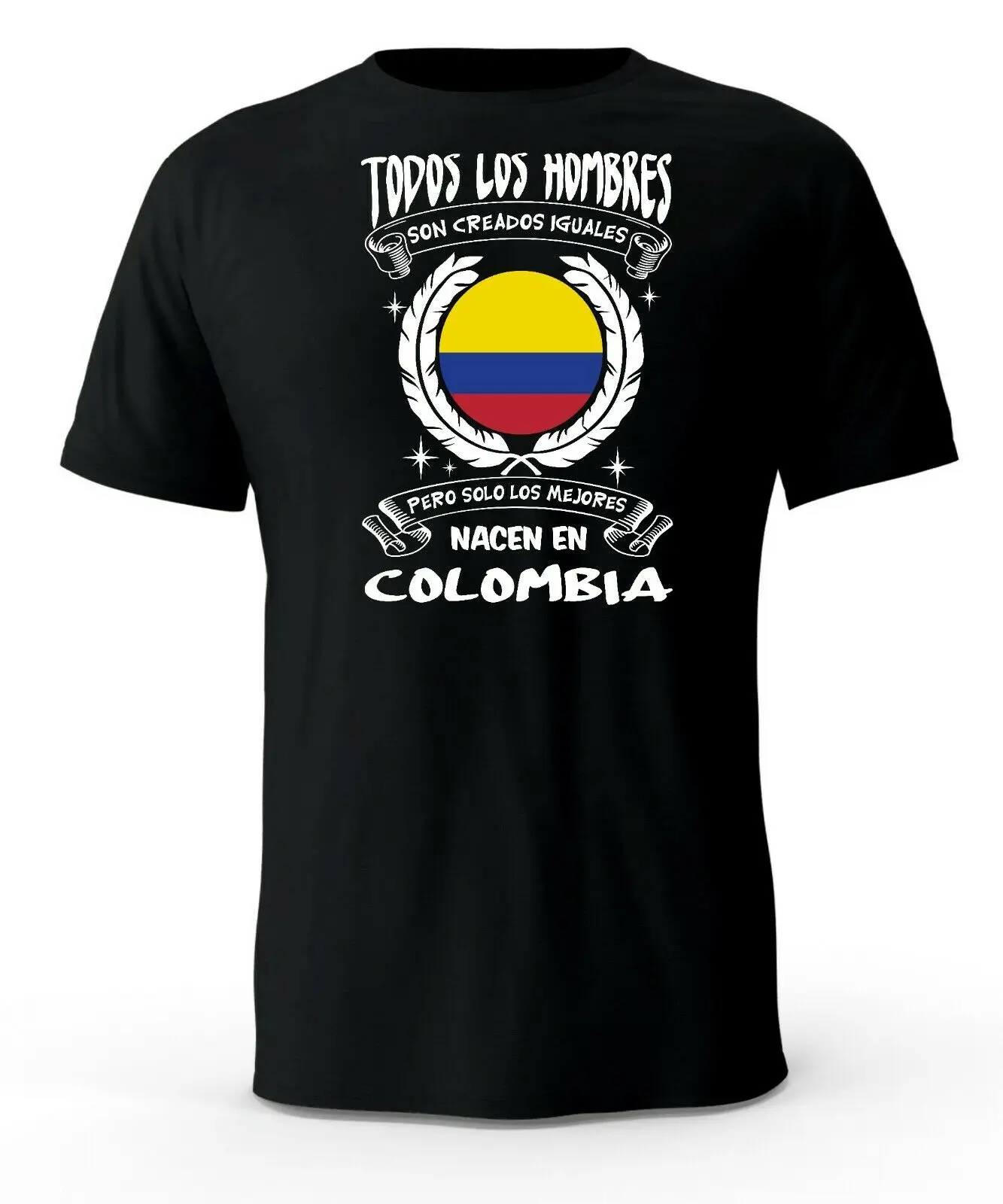 

Solo Los Mejores Nacen En Colombia Black T-Shirt Camiseta Men's 100% Cotton Casual T-shirts Loose Top Size S-3XL