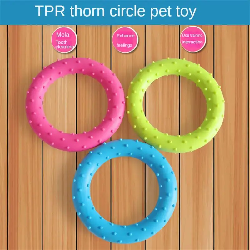 

Dog Toys Pet Flying Disk Training Ring Puller Anti-Bite Floating Interactive Supplies Dog Toys Aggressive Chewing