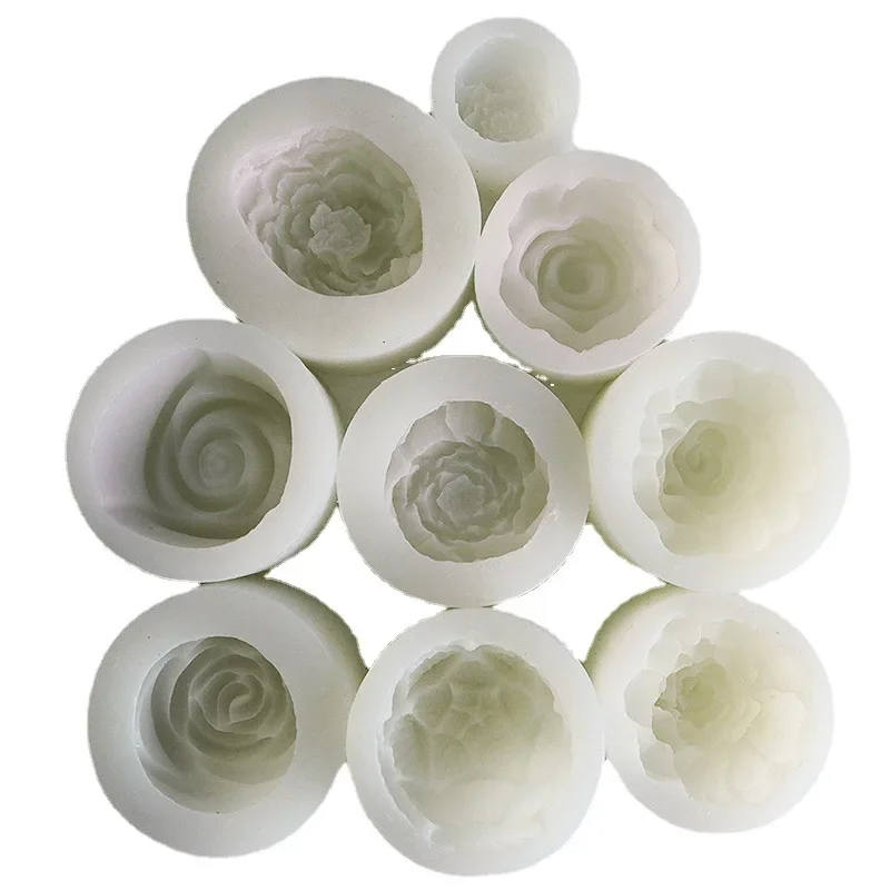 3D стереоскопическая Цветочная серия силиконовая форма для свечей ручной цветок