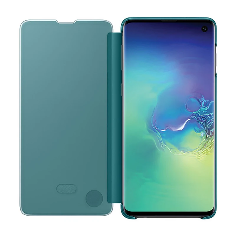 Original Samsung Clear View Cover for Samsung Galaxy S10+ S10Plus Smart Sleep Clamshell Cover Transparent Mirror Phone Case