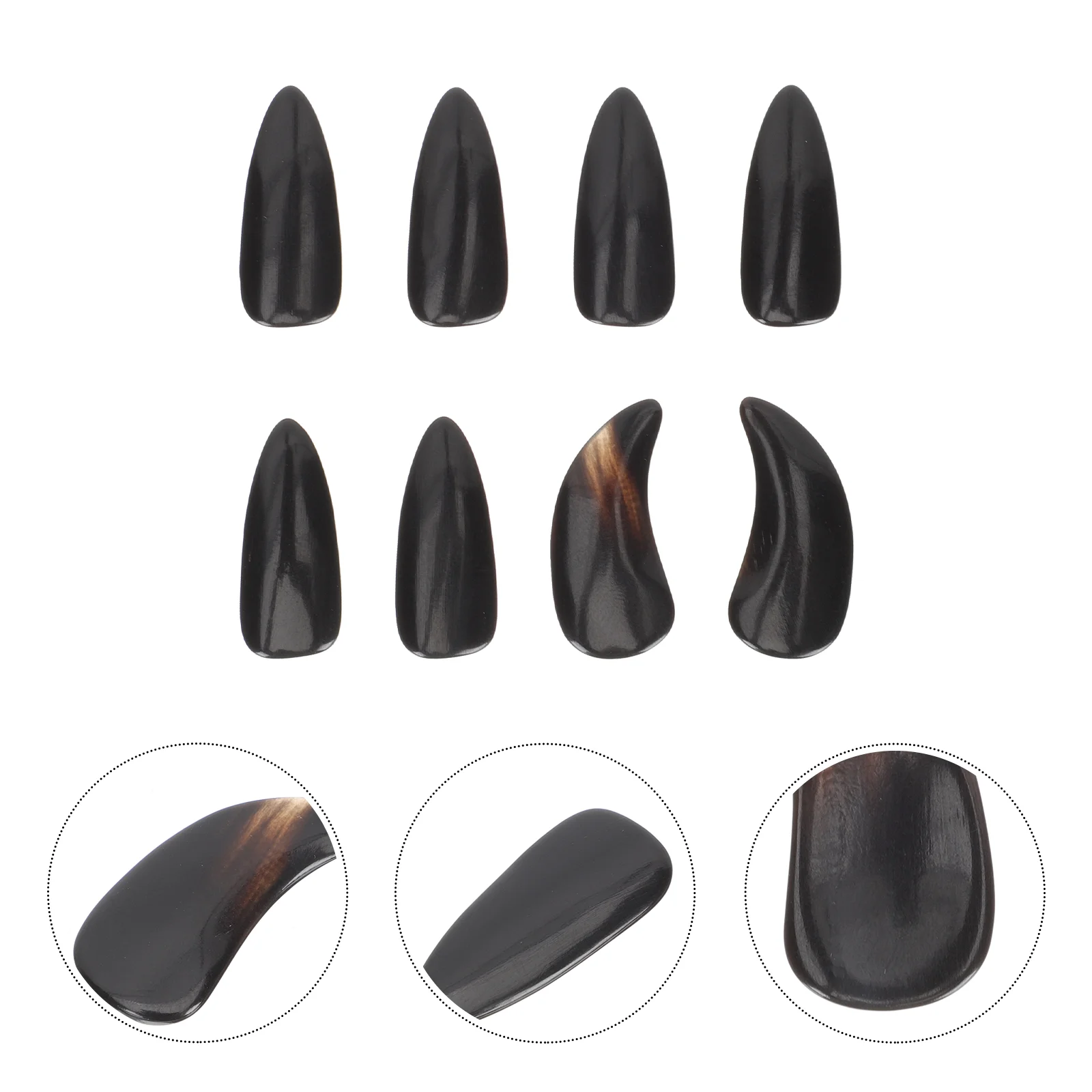 

Guzheng Finger Nails Picks Protectors Accessories Tools Fake Instrument Pipa Practice Guqin Small Nail Covers Practical Plectrum