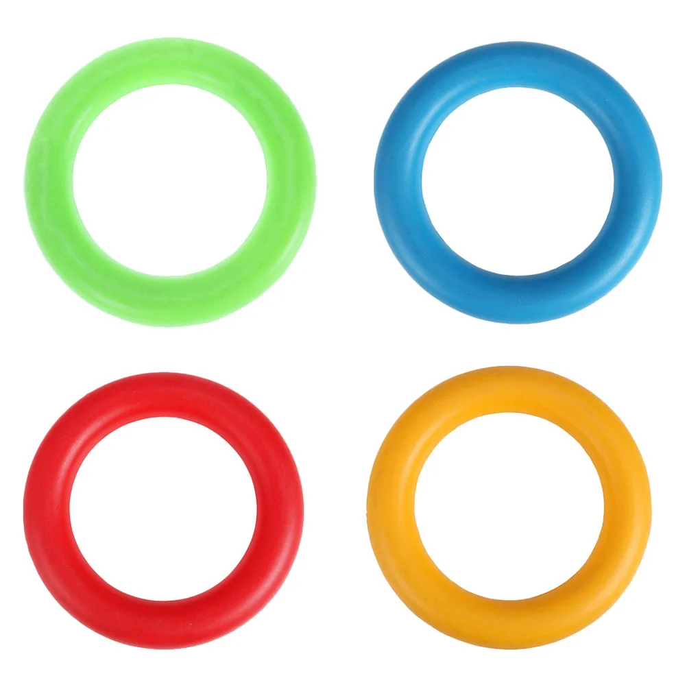 

4 Pcs Silent Gymnastics Rings Kids Playset PE Circle Plastic Throwing Toy Child Children's