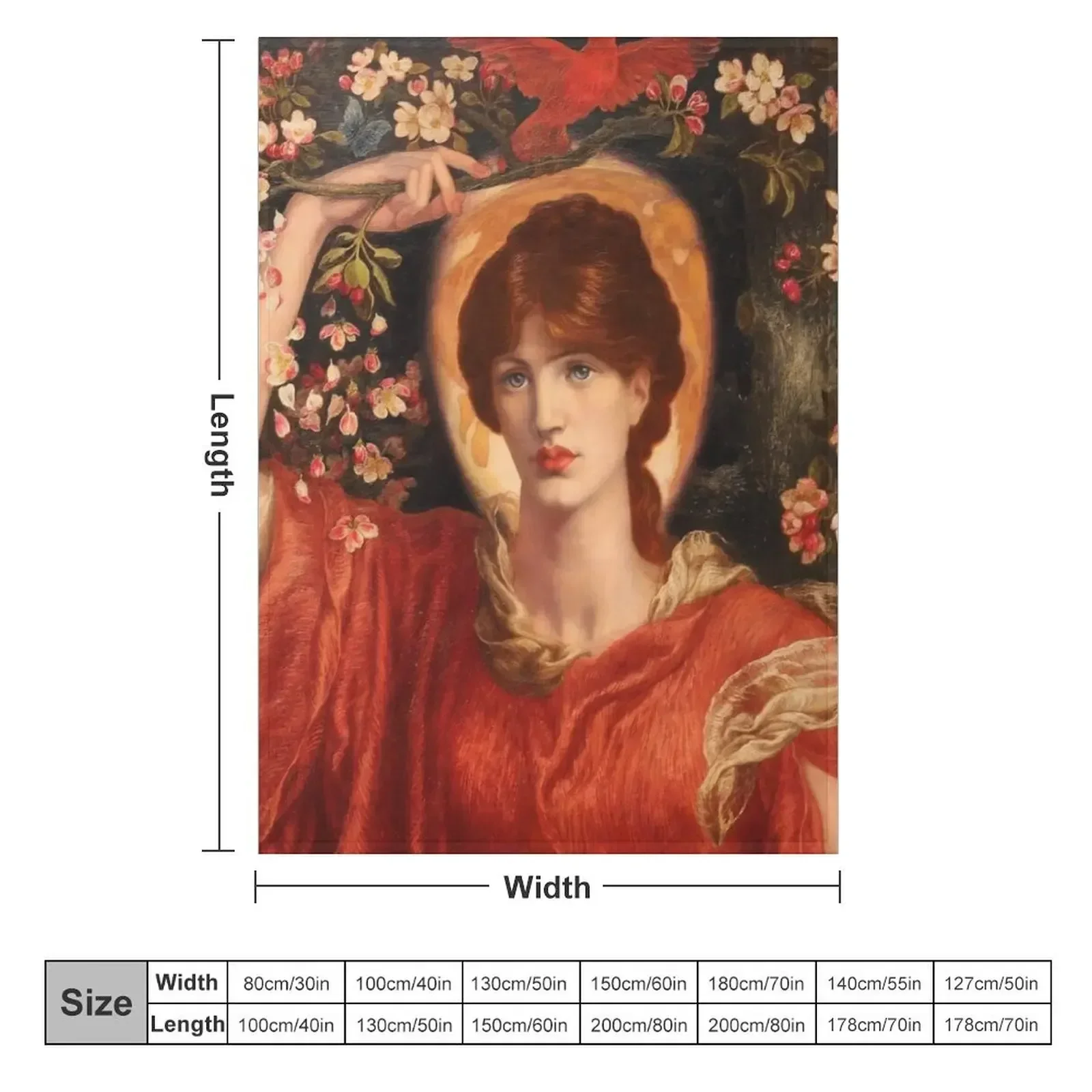 Видение Fiammetta Dante Gabriel Rossetti 1828 предрафаэлитовое художественное одеяло плед мягкие
