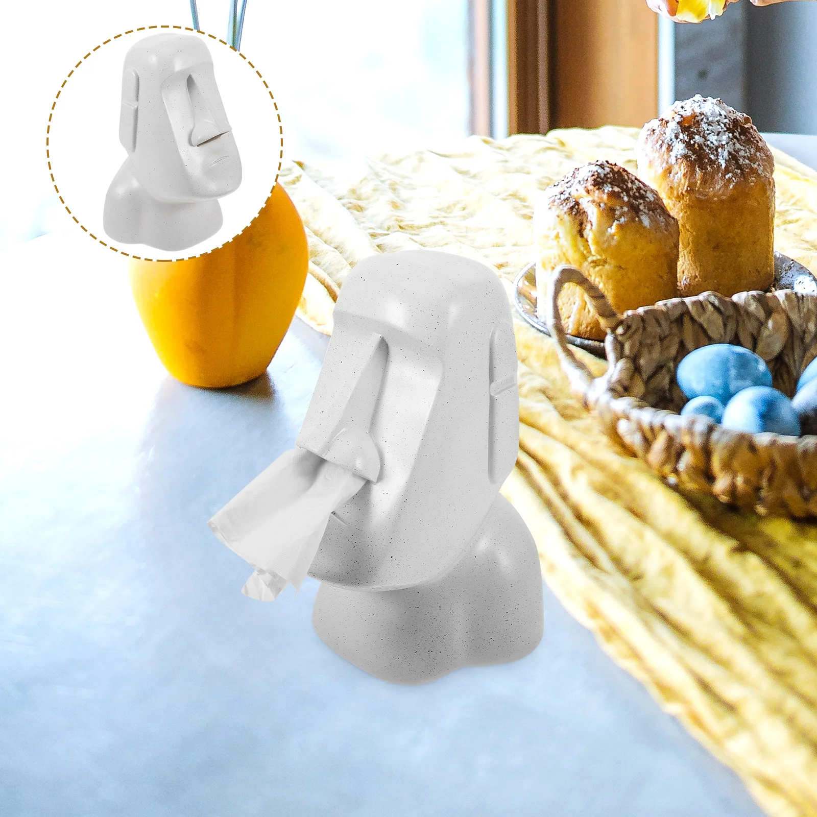 

Vanity Decor Bedroom Dresser Dispenser Tissue Cover Paper Towel Resin Napkin Case Adornment Decorative Holder Novelty Desk