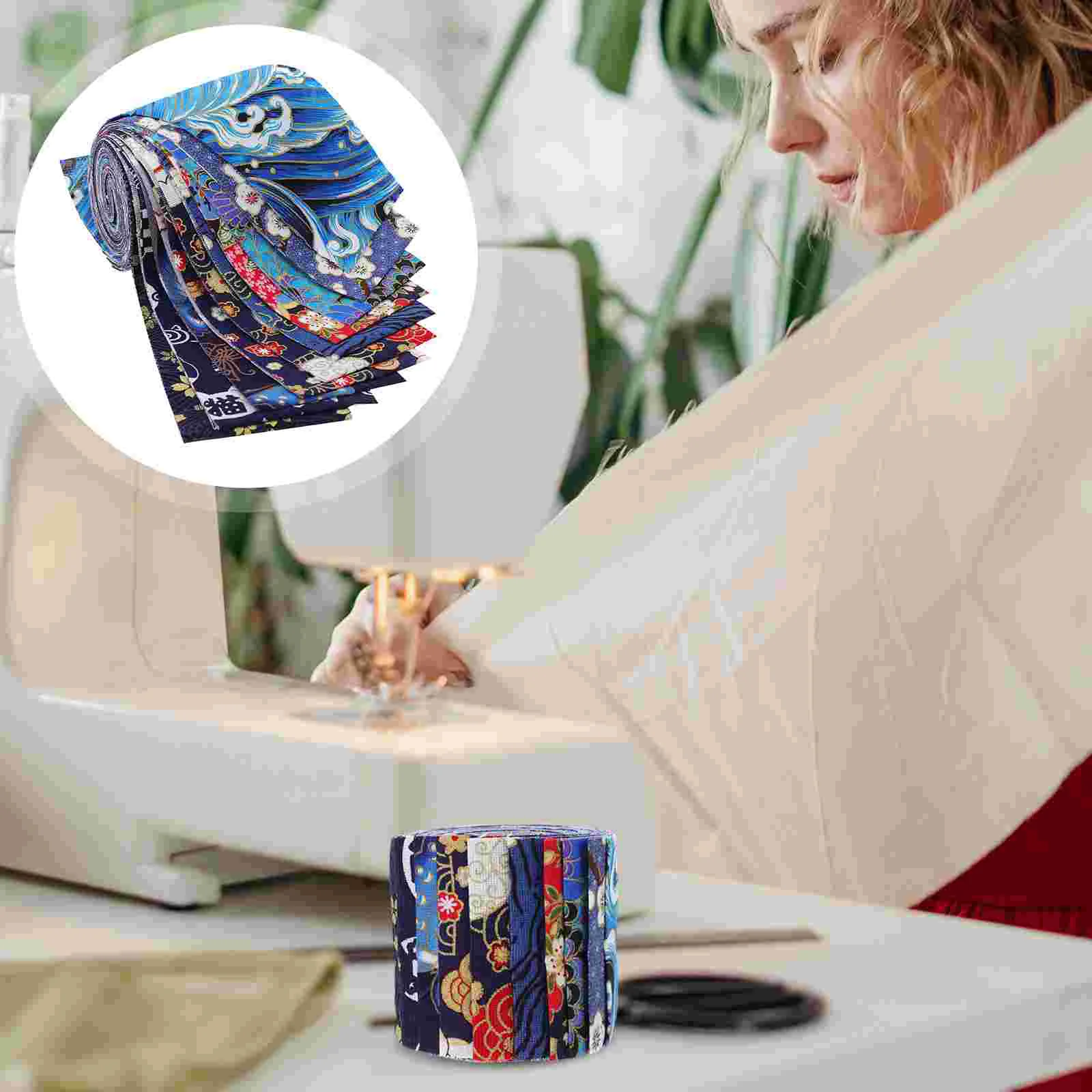 

Fabric Patchwork Quilting Cotton Strips Sewing Diy Roll Cloth Craft Fabrics Squares Precut Jelly Quilt Material Bundle Strip