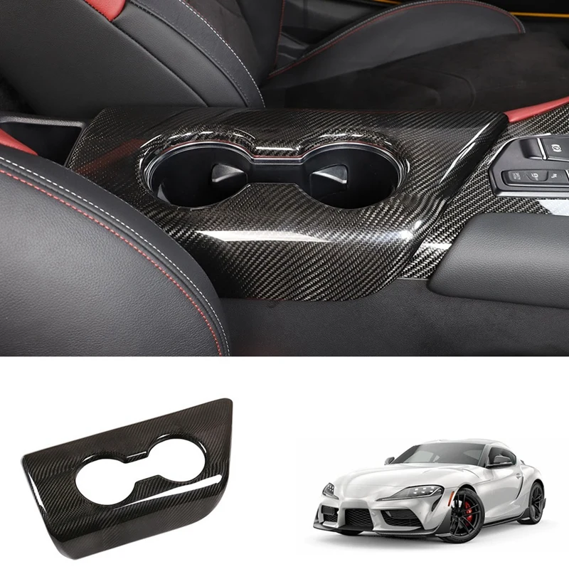 

Cup Holder Panel Central Control Panel Trim Stickers For Toyota Supra 2019 2020 2021 2022