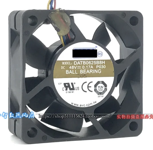100% рабочий оригинальный DATB0625B8H 48В 0.17A 6 см 6025 четырехпроводной промышленный Компьютерный Вентилятор охлаждения сервера