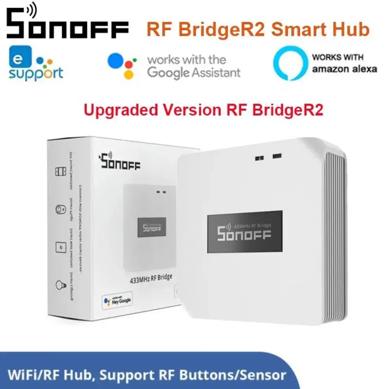 

Sonoff RF BridgeR2 WiFi 433 МГц концентратор умный дом дистанционное управление центр Голосовое управление работает с Alexa Alice Google Home Ewelink APP