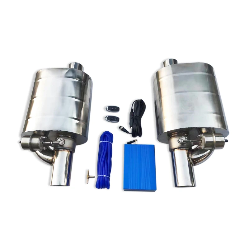 

Exhaust Pipe Muffler For Universal SS304 Stainless Steel Pipe escape Exhaust valve control Car Exhaust System