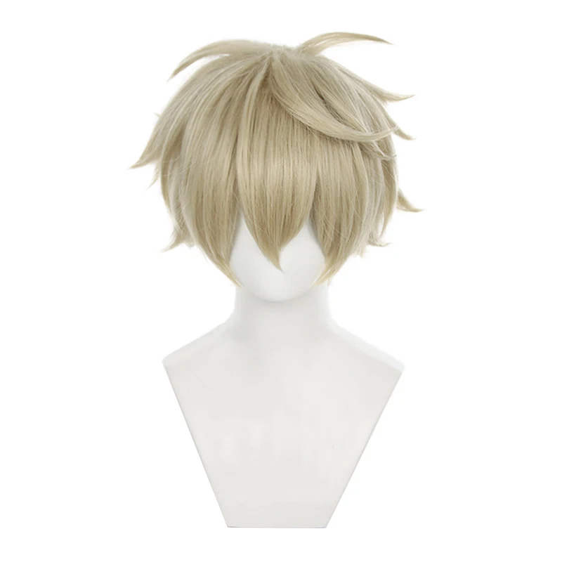 

Game Genshin Impact Cosplay Bennett Wig Short Heat Resistant Hair Pelucas Anime Costume Role Play Wigs