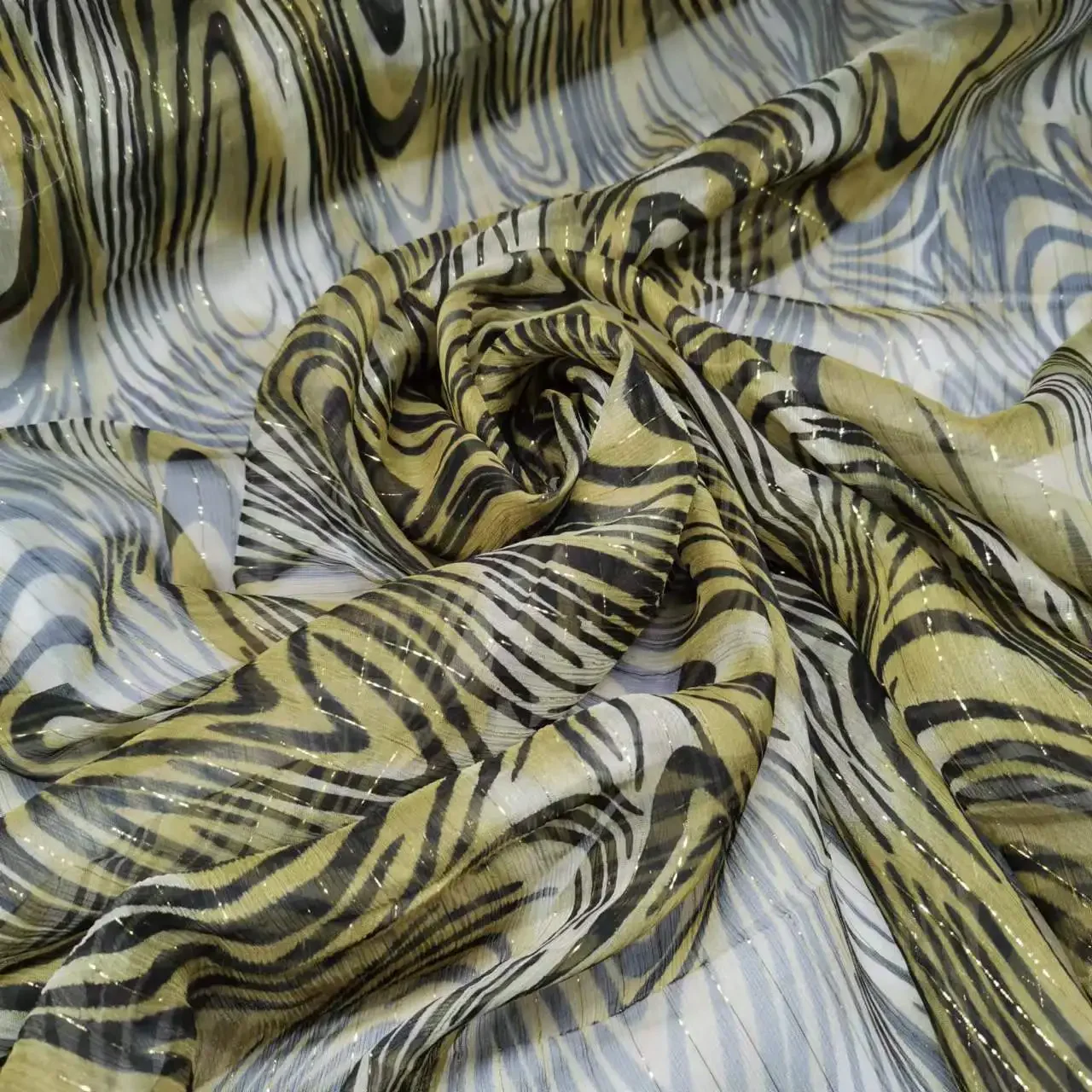 Мерцающая блестящая ткань жаккардовая для платьев