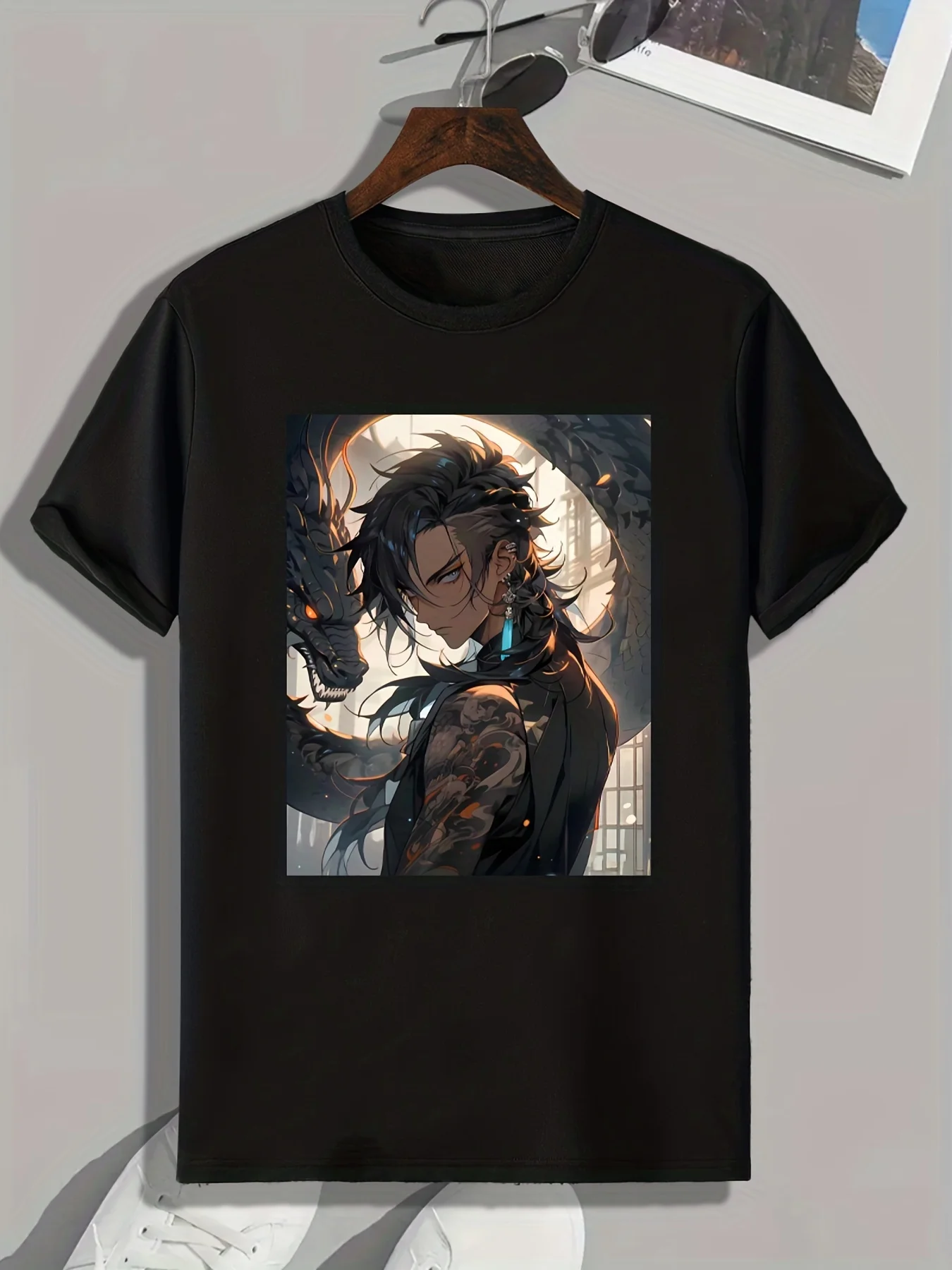 Animated Cool boy men clothing graphic t shirts harajuku shirt kaws