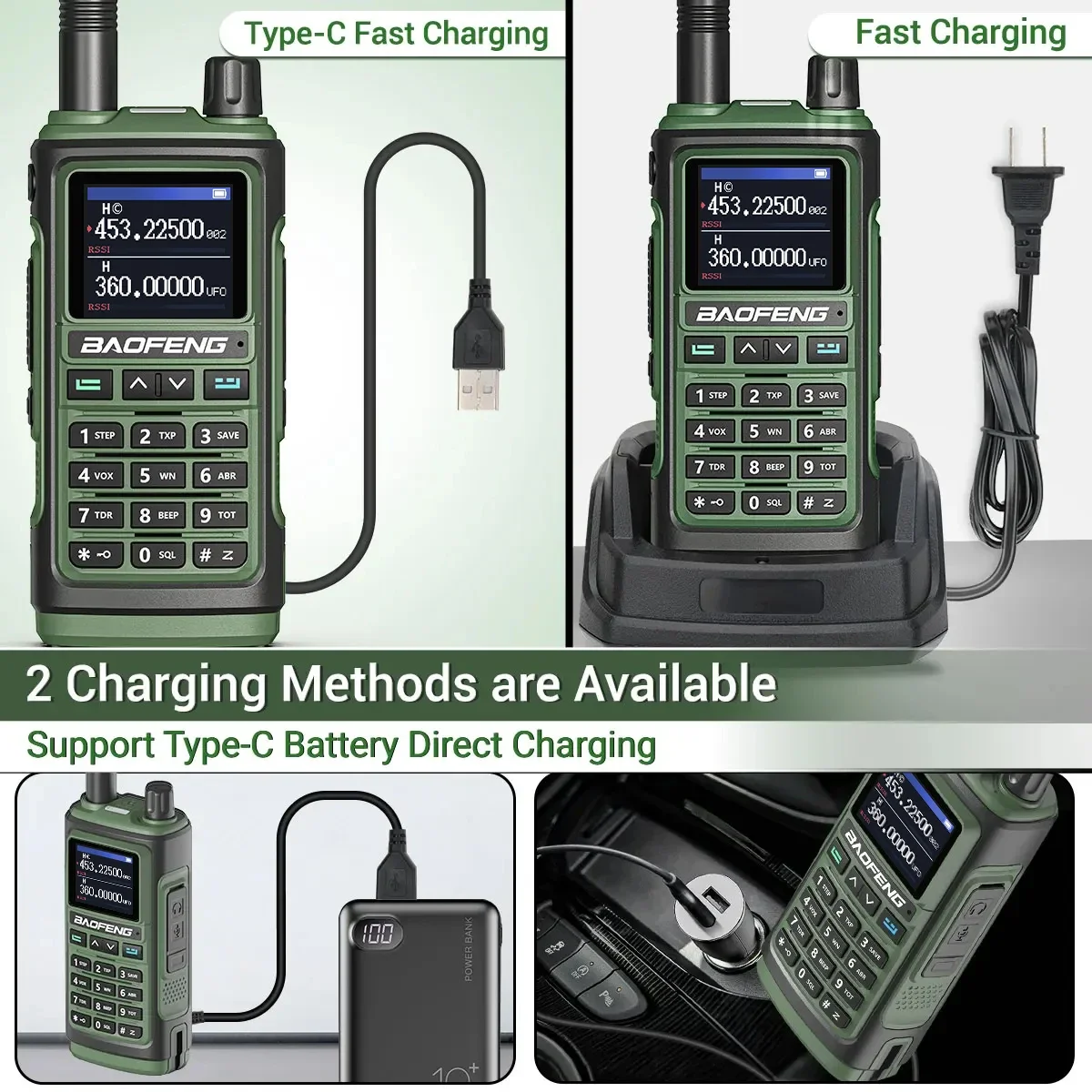 2 шт. Baofeng UV-17 Pro Max Volledige Luchtband Walkie Talkie Multi-Band Draadloze Kopieerfrequentie Type-C Lange Afstand