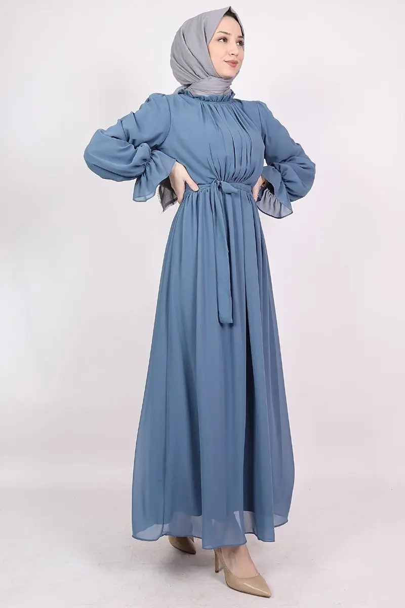 

Шифоновое хиджаб-платье Colar драпели, женская мусульманская одежда, платье из качественной турецкой ткани