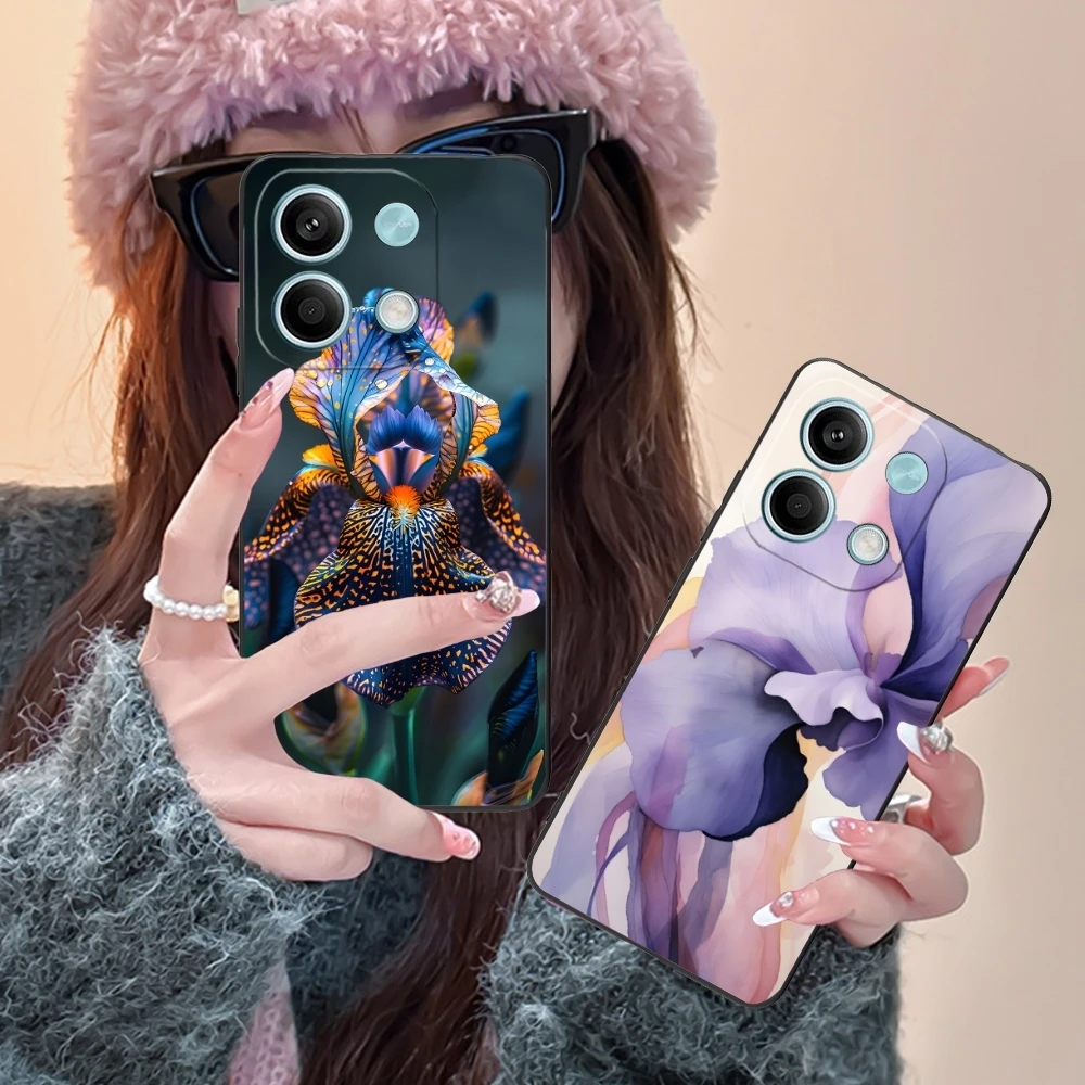 Чехол для мобильного телефона Iris Flower Pretty чехол Xiaomi Redmi Note 13 12 11 10 9 8 7 6 S A Pro Lite Plus