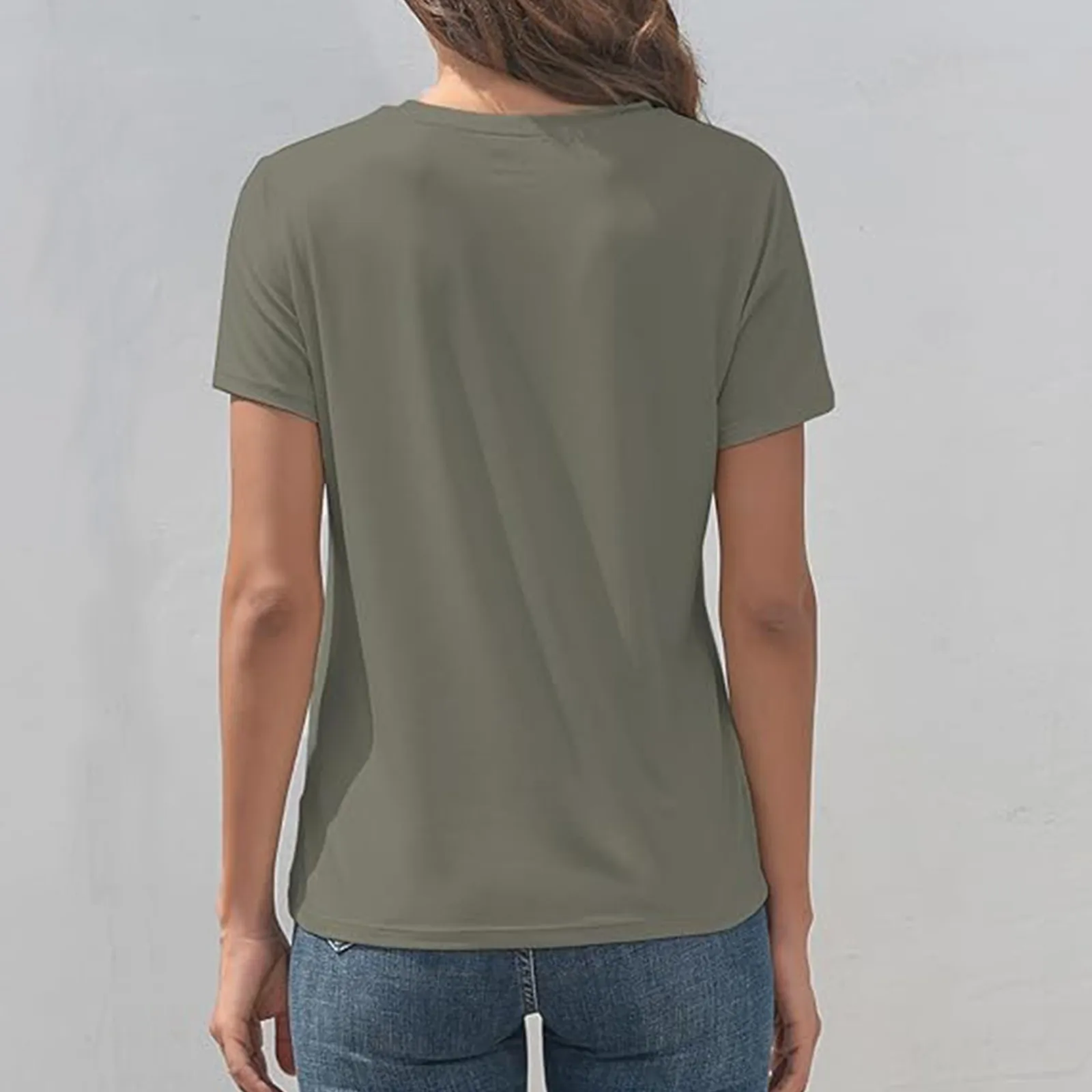 Летние женские повседневные топы с коротким рукавом 2024 модные базовые футболки