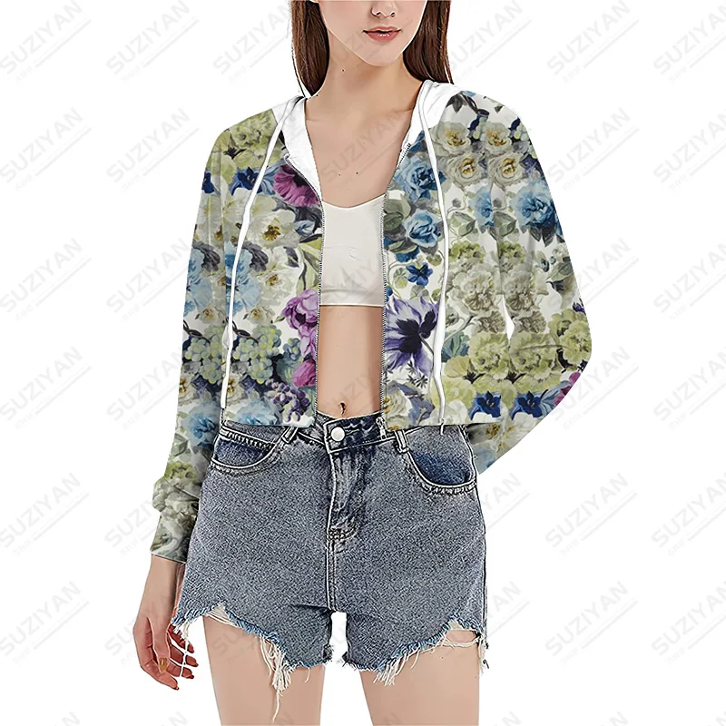 

Cute Short Hoodies Aesthetic Stylish Female Ladies Clothes College Daily Printed Streetwear Top Women Graphic Short Style Y2k