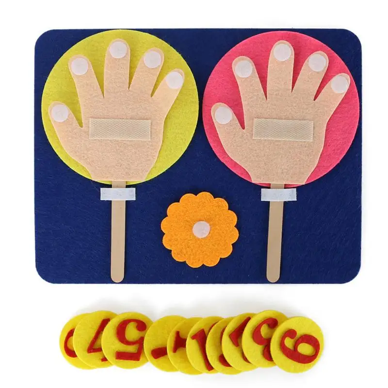 

DIY Handmade Wool Educational Toys For Children Kids Novelty Felt Fingers Numbers Set Counting Wool Felt Toy Set Teaching Toy