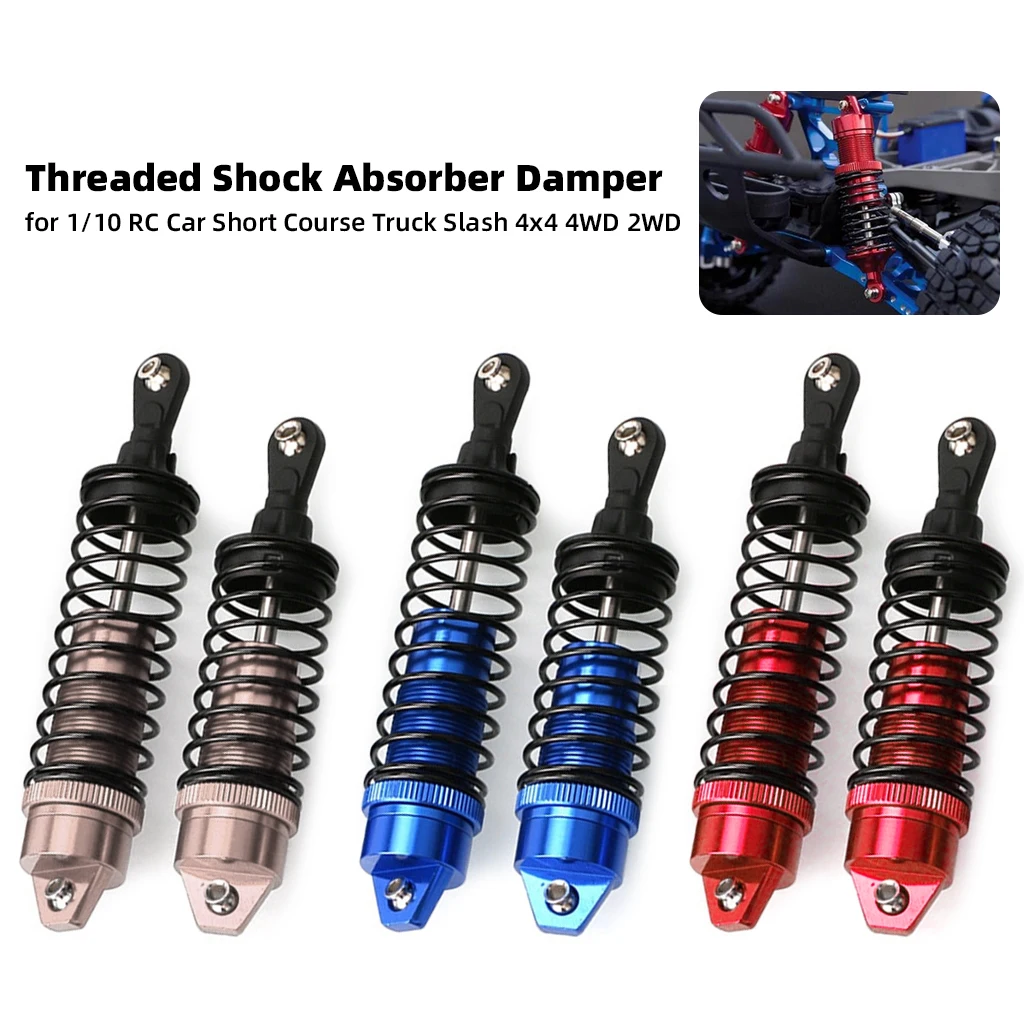 

Upgrade Aluminum Alloy Shock Absorber Threaded Tele Damper For 1/10 RC Crawler Car Axial SCX10 90046 Capra AXI231017 TRX-4 Gen8