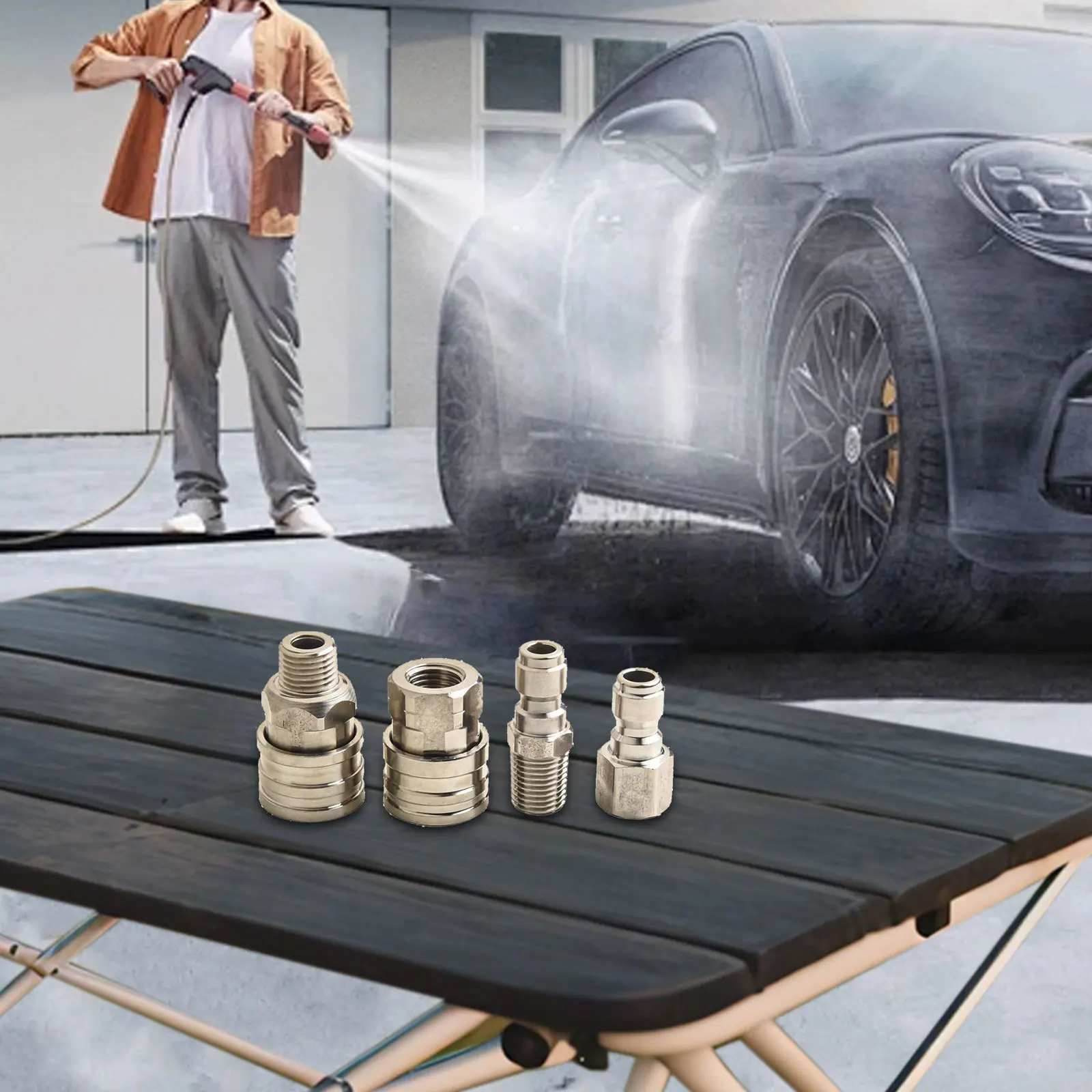 2/4 шт. быстроразъемные муфты для мойки высокого давления 1/4 дюйма 3/8