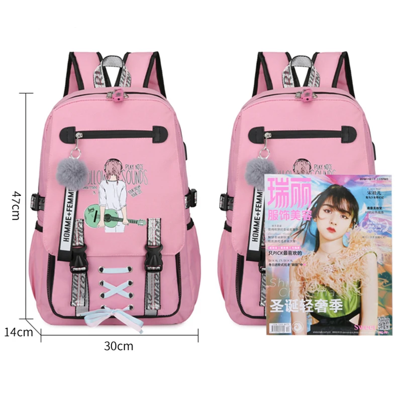 Large School Backpacks for Teenage Girls Usb with Lock Anti Theft Bags Big High School Bag Youth Leisure College Women Book Bag