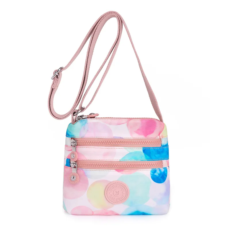 

6 Colors New Small women's summer bag 2022 Casual Nylon Mini bag Multi Layers Slim women's cross bag Brand Cell phone bag