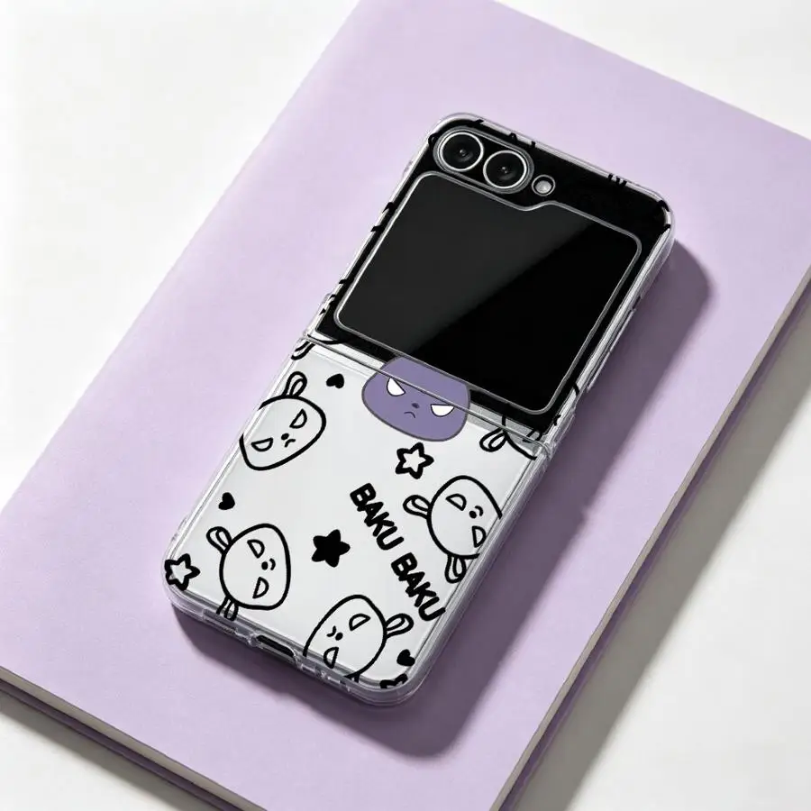 Фото Чехол для Samsung Galaxy Z Fold 7 6 5 4 3 Z Flip 7 6 5 4 3 Sanrio Kuromi №3