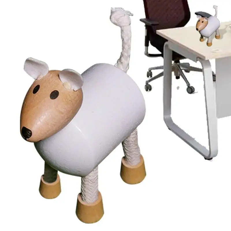 

Складная деревянная статуэтка животного, веселая фигурка Монтессори для украшения дома, гладкие деревянные игрушки животных