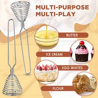 mini spiral egg beater mini whisk milk frother foamer coffee mixer spring sauce blender cream stirrer cooking tools hand whisk