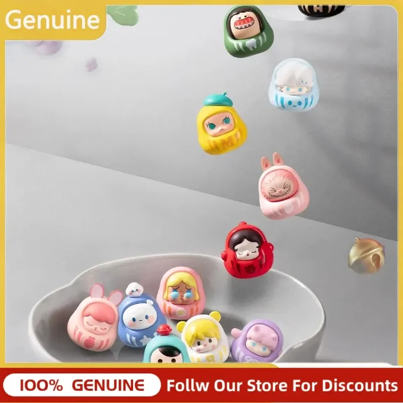 Фото Новая мини-фигурка Pop Mart Skullpanda Pop Bean Daruma: милый коллекционный сувенир для дома и рабочего стола, подарок-сюрприз для взрослых коллекционеров хобби №2