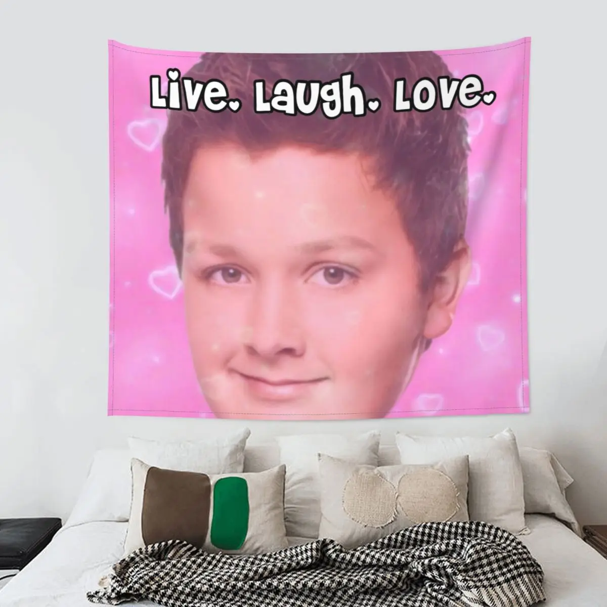 Gibby живой Смех Любовь мемы гобелен настенный хиппи полиэстер гобелены фантазия