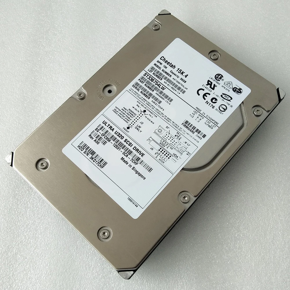36 ГБ для настольного жесткого диска Seagate Server ST 336754 LW 0FC956 15K 36G 68-контактный SCSI