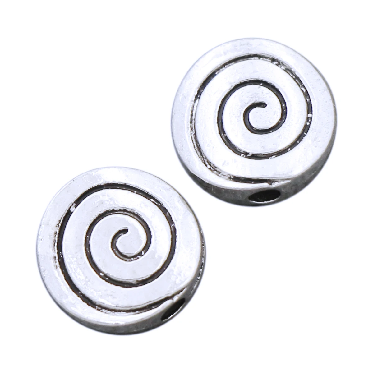 

Swirl Curved Rondelle Beads Spacers Jewelry Findings L609 25pcs 9.3x9.3mm Zinc Alloy Radiant Shape Metal Lzsilver