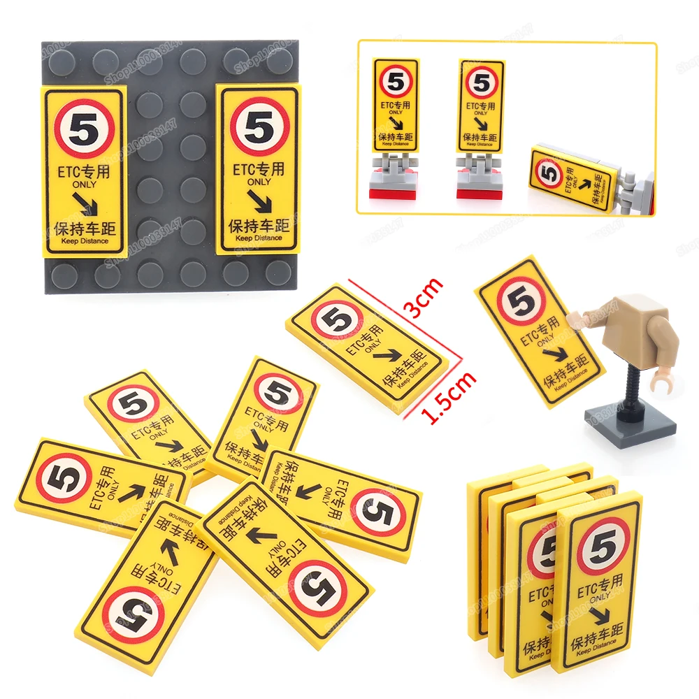 Желтый и т. Д. печатная плитка с индикаторным рисунком 87079 строительный блок 2*4