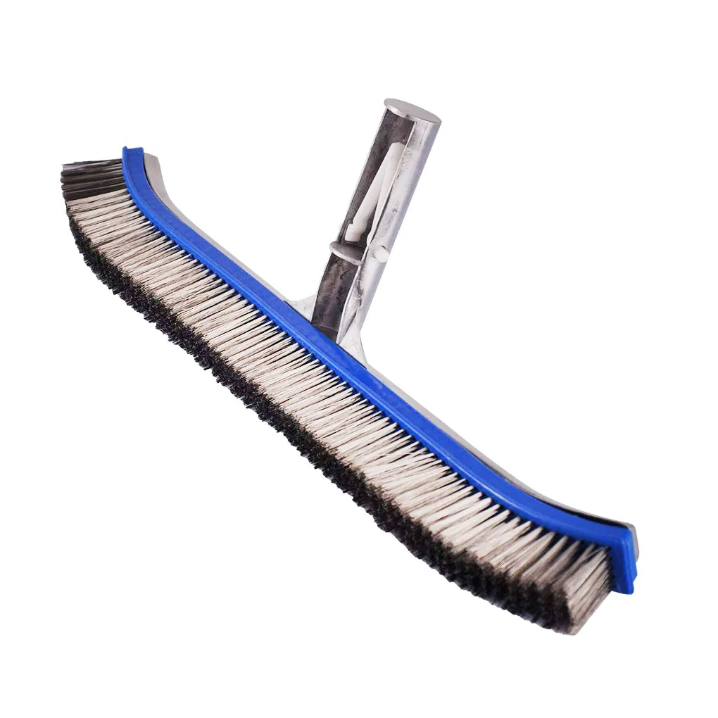 

18 Inch Swimming Pool Brush Steel Wire Wall Steps Corner Stain Dirt Debris Cleaning Retractable Clean Supplies