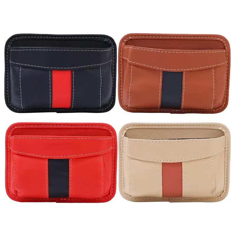 

1pcs Car Seat Pocket Organizer Storage Pockets For Car Adhesive PU Leather Storage Pocket Pouch Car Interior Accessories