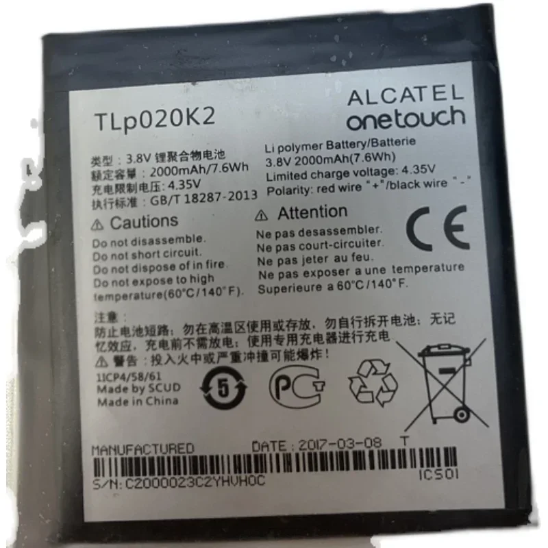 Для Alcatel 6039h 6039k 6039y Tlp020k2 Tlp020kj аккумулятор мобильного телефона