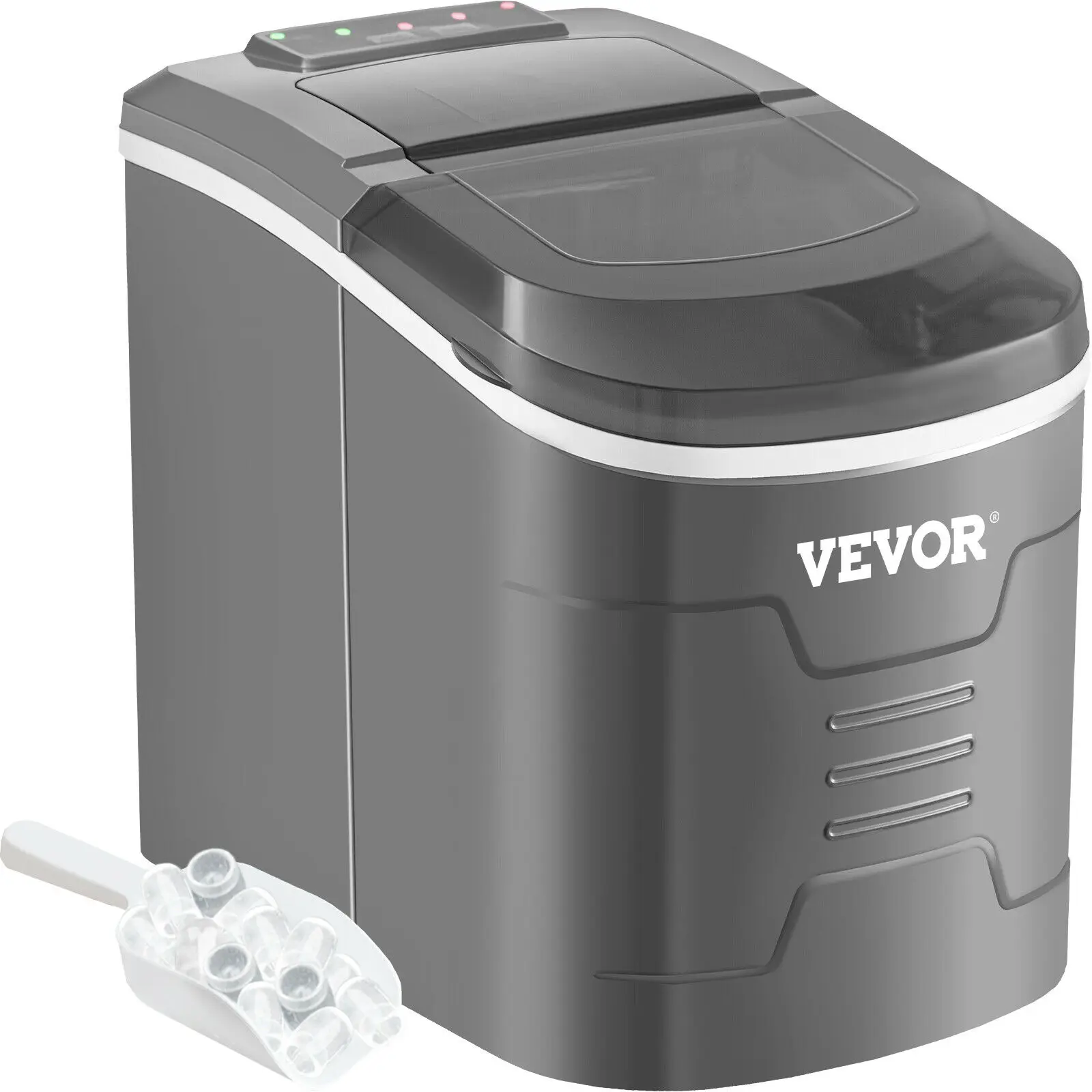 

VEVOR Portable Electric Ice Maker Machine Counter Top 2.4L 26LBS w/Ice Scoop