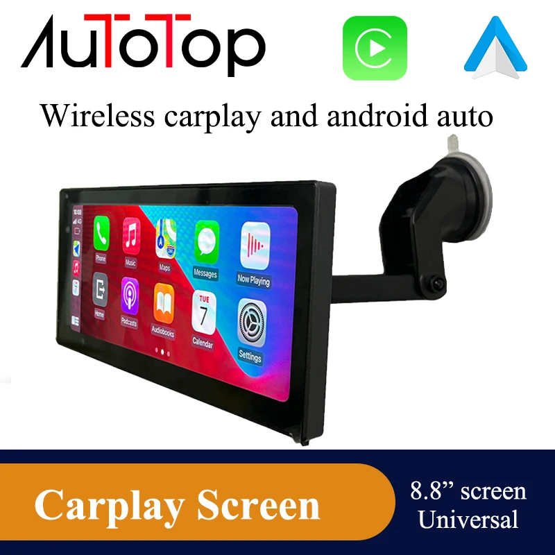 AUTOTOP 8 дюйма 2 Din универсальная система Linux Беспроводная CarPlay Android авто для Volkswagen Nissan