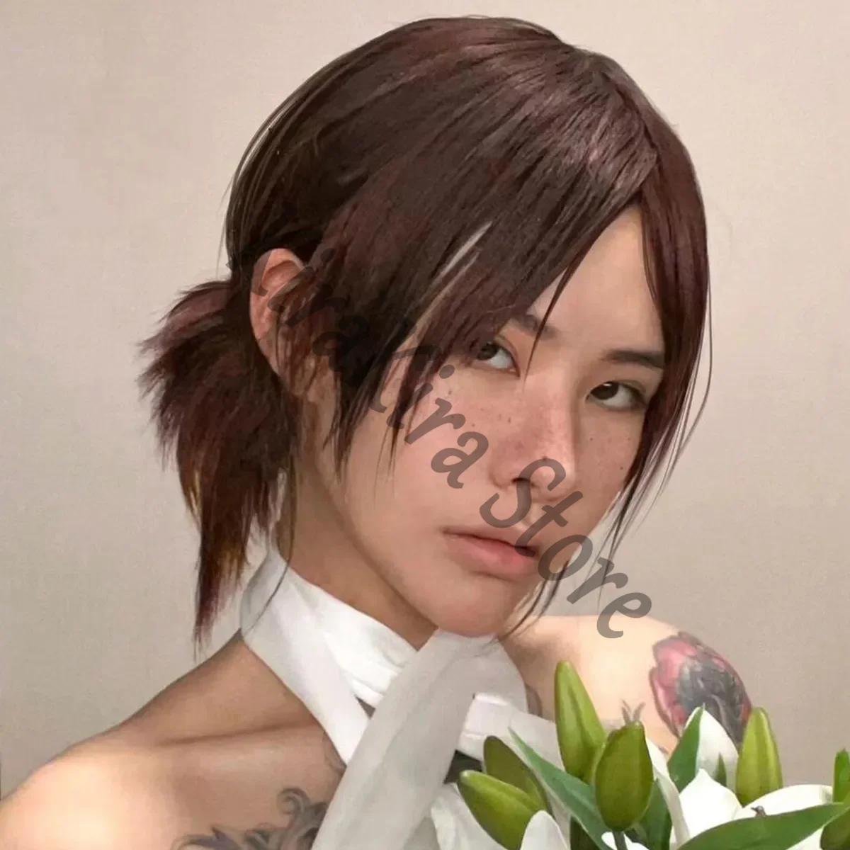 Атака Титанов Косплей Имир Шиньон Аниме Высокотемпературная проволока Парик