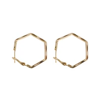 kouch new big hoop earrings for woman luxury big circle piercing elegant hoop earrings gold steel color copper alloy mental