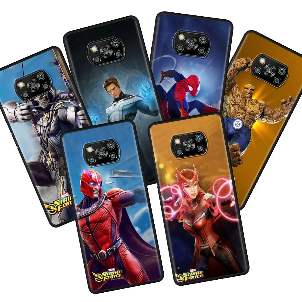 

Case Coque for Xiaomi Poco X3 NFC F3 Mi 10T 11 11T Lite Pro M3 M3Pro X3Pro F2Pro Silicone Full Marvel Strike Force Celular