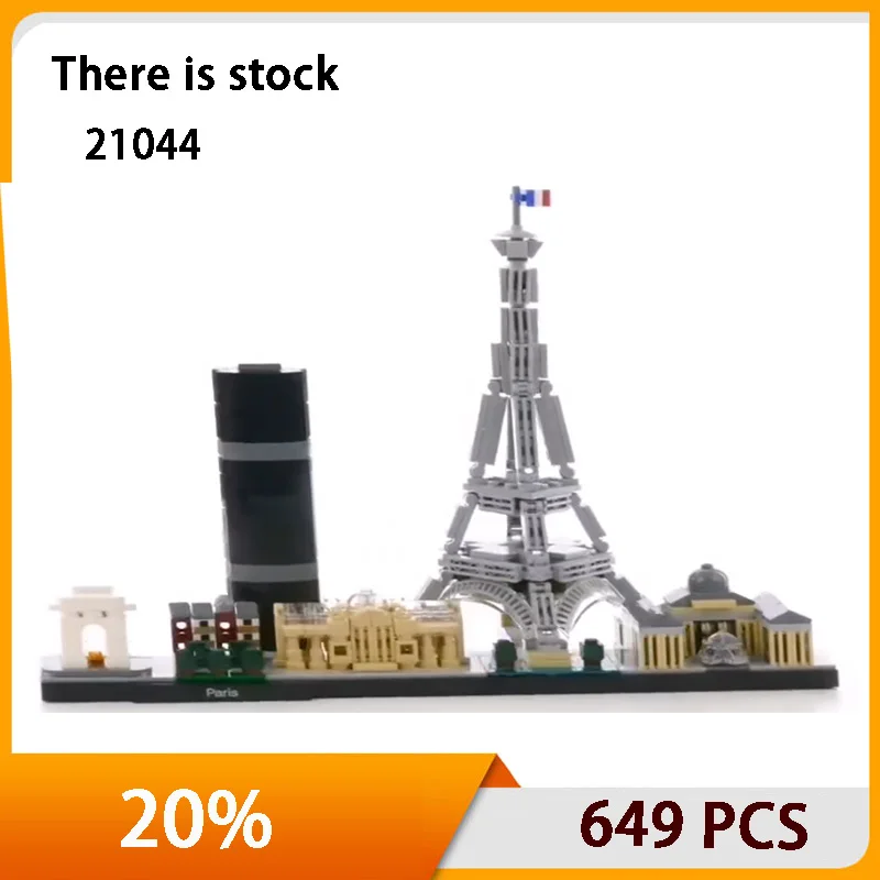 

Paris Architecture Skyline Series Building Kit compatible with 21044 Eiffel Tower City Building Blocks Model Kids Toy Gifts