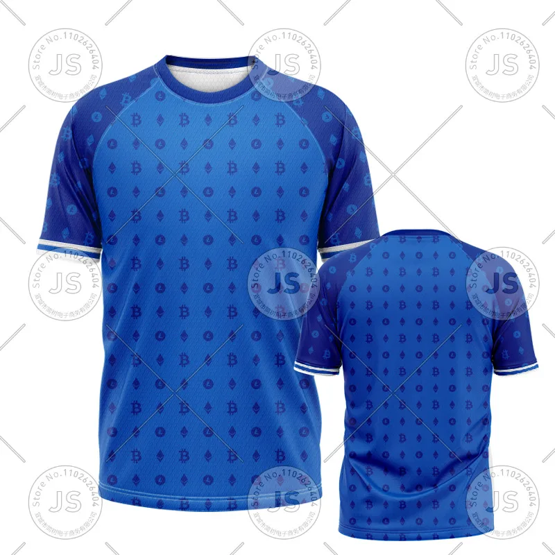 

Bitcoin T-shirt Digging Miner Computer Engineer Short Sleeve Cryptocurrency Casual Round Neck Shirt Breathable Mesh Fabric 6xl