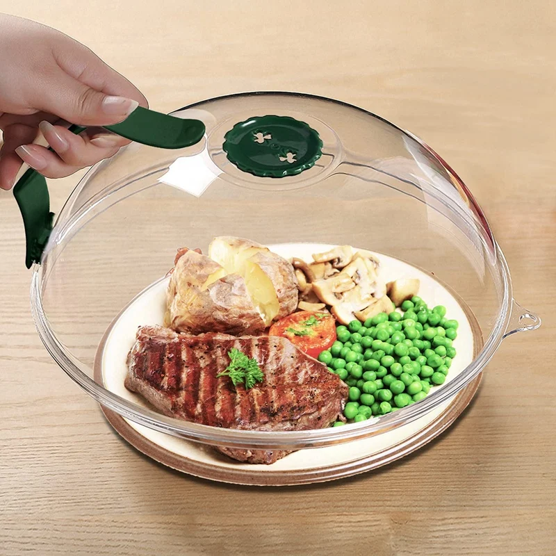

Microwave Splatter Cover Microwave Cover For Food Microwave Plate Cover With Handle Hanging And Adjustable Steam Vents