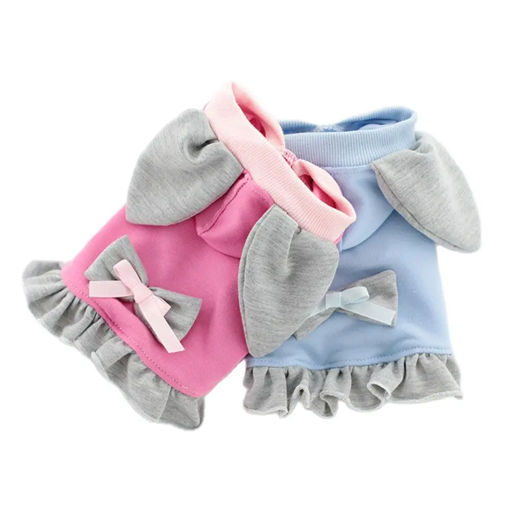 

Платье для собак и кошек, худи, кролик, дизайнерская юбка, Весенняя/Летняя одежда, 2 цвета, 5 размеров