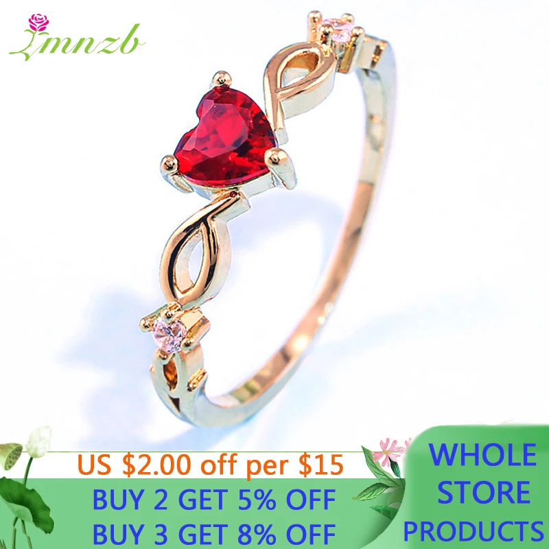 

YHAMNI Simple Trendy Heart Bride Wedding Ring For Women Lady Anniversary Gift Jewelry Wholesale R678