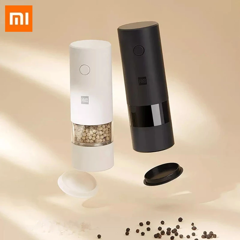 

Электрическая автоматическая мельница Xiaomi Huohou, измельчитель для перца и соли со светодиодной подсветкой, 5 режимов, измельчитель специй для приготовления пищи