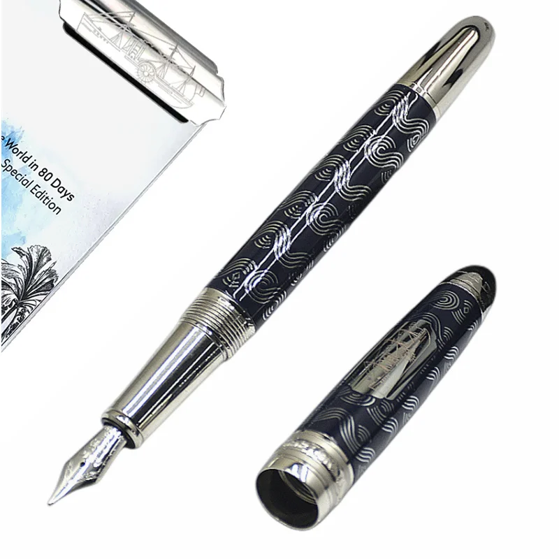 

Around the World in 80 Days Limited Edition MB 145 Fountain Rollerball Ballpoint Pens Gift Stationery With Serial Number
